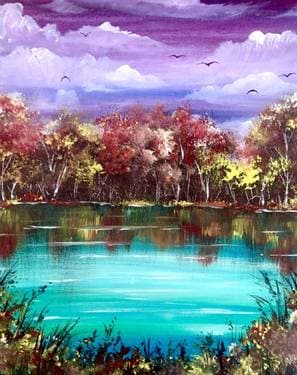 Autumn Paradise - Paint and sip event at Pure Kitchen Kanata in Ottawa, ON - PaintNite.com