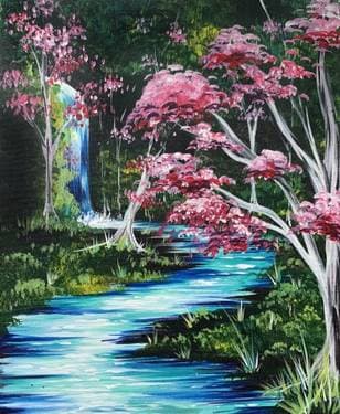 Mystical Waterfall II - Paint and sip event at El Tapatio - Auburn in Auburn, CA - PaintNite.com