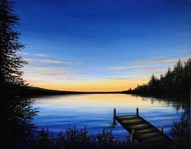 Pasqua Lake Sunset - Paint Nite event in Airdrie, AB