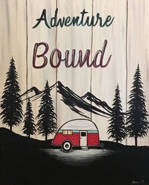 Adventure Bound - Paint and sip event at Kickback on Fulton in Peoria, IL - PaintNite.com