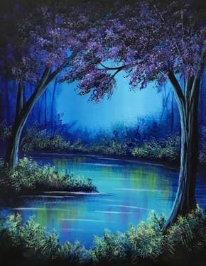 Dream Forest - Paint and sip event at Hilton Pasadena  in Pasadena , CA - PaintNite.com