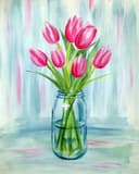 Pink Tulip Vase thumbnail view
