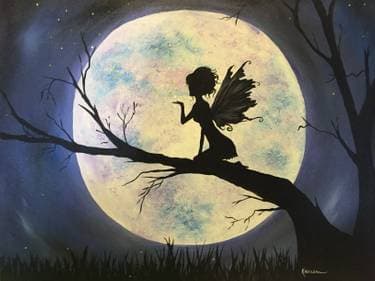 Moonlight Kisses - Paint and sip event at Broadway Bar and Grill Portobello in Ottawa, ON - PaintNite.com
