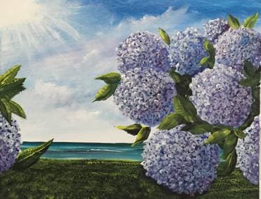 Cape Cod Hydrangeas - Paint and sip event at Best Western Premier at Fisher's Landing  in VANCOUVER, WA - PaintNite.com
