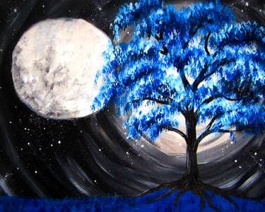 Moonlight Dream Tree - Paint and sip event at One Lincoln at The Gettysburg Hotel in Gettysburg, PA - PaintNite.com