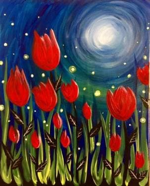 Late Night Bling - Paint and sip event at Feral Public House - Heathen in Vancouver, WA - PaintNite.com