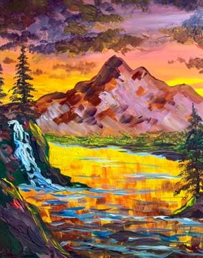 Majestic Glow - Paint and sip event at The Bridge Public House in Ottawa, ON - PaintNite.com