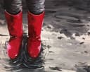 Wading in Red Wellies thumbnail view