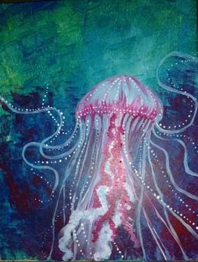 Deep Sea Jellyfish - Paint Nite event in Ventura, CA