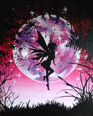 Moonlit Fairy - Paint and sip event at Aroma Restobar, Delta Hotel Saskatoon in Saskatoon, SK - PaintNite.com