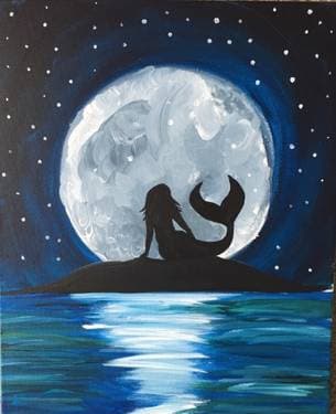 Moonlit Mermaid III - Paint and sip event at Eavesdrop Brewery in Manassas, VA - PaintNite.com