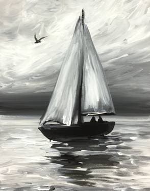 Vintage Sail - Paint and sip event at Tracks Brew Pub - Downtown Brampton in Brampton, ON - PaintNite.com
