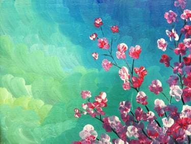 Cherry Blossoms III - Paint and sip event at JR Bar and Grill in Edmonton, AB - PaintNite.com