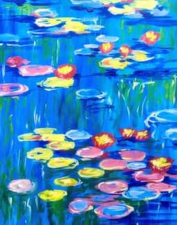 Monet's Vibrant Lily Pads thumbnail