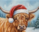 Moo-y Christmas Highland Cow thumbnail view