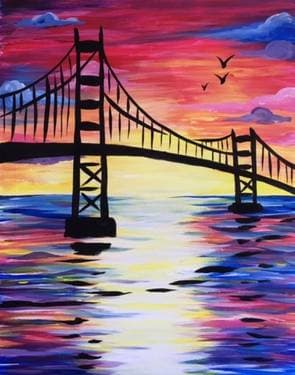 Sunset Bridge III - Paint Nite event in SAN JOSE, CA