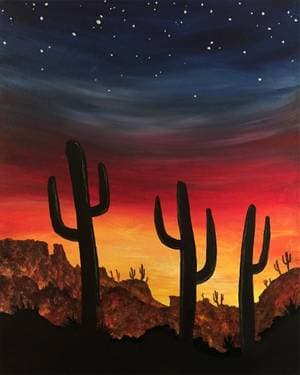 Desert Sunset VI - Paint Nite event in Sweetwater, TN