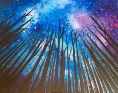 Up at the Galaxy - Paint and sip event at Ultimate Laser Tag in Mississauga, ON - PaintNite.com
