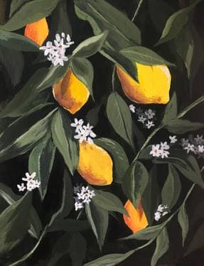 Summer Lemon Tree - Paint and sip event at Novotel Toronto Centre in Toronto, ON - PaintNite.com