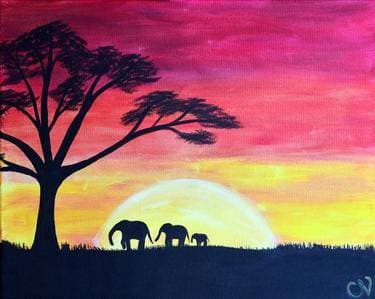 Safari Sunset - Paint Nite event in Ottawa, ON