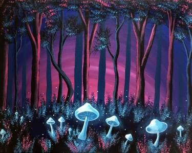 Mushroom Forest - Paint Nite event in Anchorage, AK