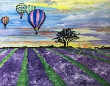 Sunrise Balloon Ride - Paint and sip event at One Lincoln at The Gettysburg Hotel in Gettysburg, PA - PaintNite.com