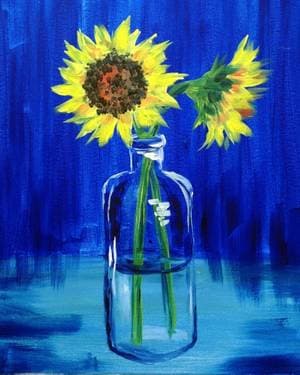 Sunflower Vase - Paint Nite event in sa, CA