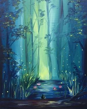 Glowing Forest - Paint and sip event at Mossop's Social House in Toronto , ON - PaintNite.com