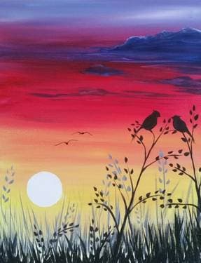 The Lovebirds - Paint and sip event at El Torito Mexican Restaurant Northridge in Northridge, CA - PaintNite.com