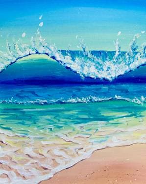 Wonderful Wave - Paint and sip event at Dave  & Buster's Phoenix in PHOENIX, AZ - PaintNite.com