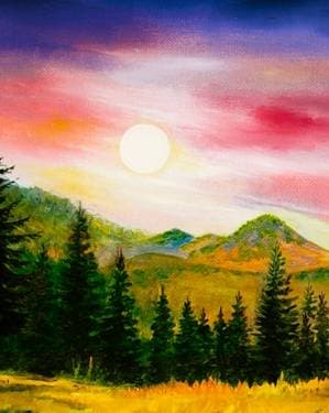 Sunset Mountain - Paint and sip event at Paxton Pub in Salt Lake City , UT - PaintNite.com