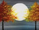 Fall Trees in Moonlight thumbnail view