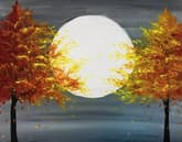 Fall Trees in Moonlight thumbnail