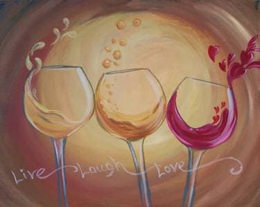 3 Wines and a Toast - Paint and sip event at House of Oliver in Roseville, CA - PaintNite.com