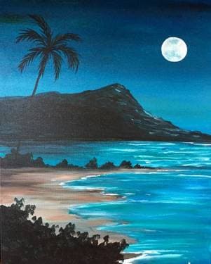 Blue Moon Island - Paint and sip event at Uno Pizzeria & Grill in Norfolk, VA - PaintNite.com