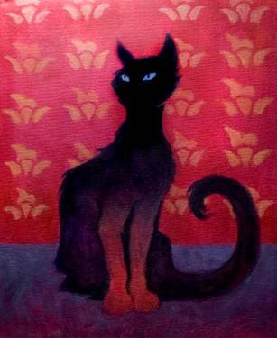 Black Cat - Paint and sip event at Mongolian Village Grill West  in Nepean, ON - PaintNite.com