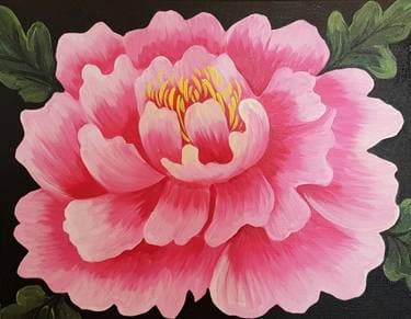 Pretty Peony - Paint Nite event in Saskatoon, SK