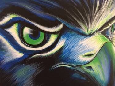 Hawk Fan Forever - Paint and sip event at The Forum in Tacoma, WA - PaintNite.com