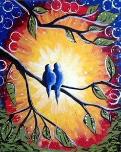 Love Birds 3 - Paint and sip event at PF Changs Sunnyvale in Sunnyvale, CA - PaintNite.com