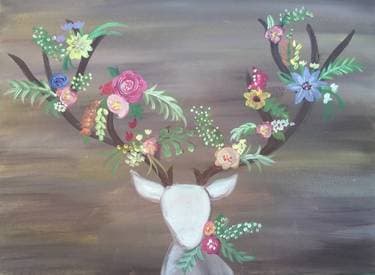 Flowers For My Deer - Paint and sip event at La Hacienda Del Rio - Nashua in Nashua, NH - PaintNite.com