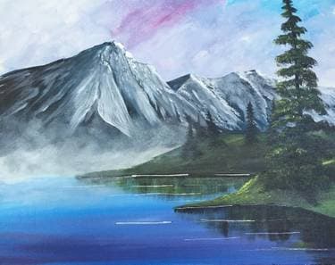 Misty Mountains - Paint Nite event in Milton, ON