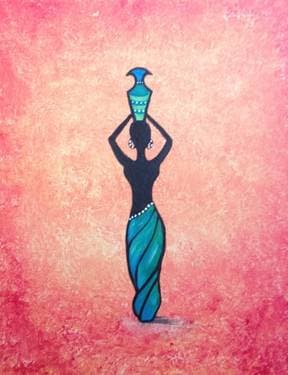 African Beauty - Paint and sip event at MARTINIS WHITE PLAINS in White Plains, MD - PaintNite.com