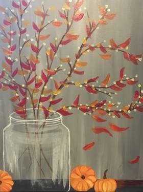 Autumn willows - Paint and sip event at Third Space in Newton Highlands, MA - PaintNite.com