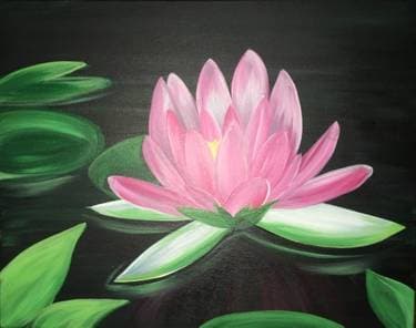 Peaceful Lotus - Paint and sip event at Mountain Mike's Pizza in Napa, CA - PaintNite.com