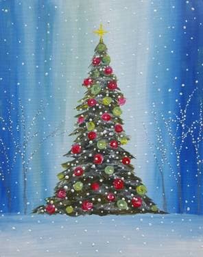 Sparkling Holiday - Paint and sip event at Sonoma Harvest Winery in Fairfield, CA - PaintNite.com