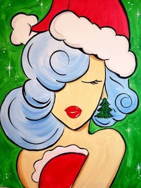 Christmas Queen - Paint and sip event at ERTHYA Restaurant in Cupertino, CA - PaintNite.com