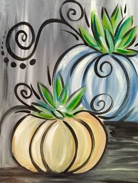 Pumpkin Planters - Paint and sip event at Oakmont Tavern in Oakmont, PA - PaintNite.com