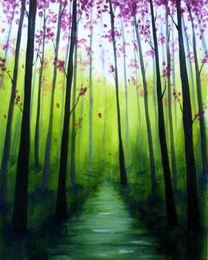 Walk In The Forest - Paint Nite event in Worcester, MA