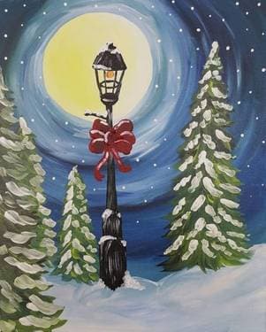 Holiday Winter Park - Paint and sip event at Tunnel Espresso in Pointe-Claire, QC - PaintNite.com