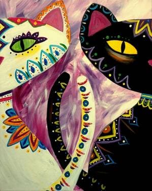 Bohemian Cat-sody - Paint and sip event at The Astor Room, (Astoria) #teamqueens in Astoria, NY - PaintNite.com